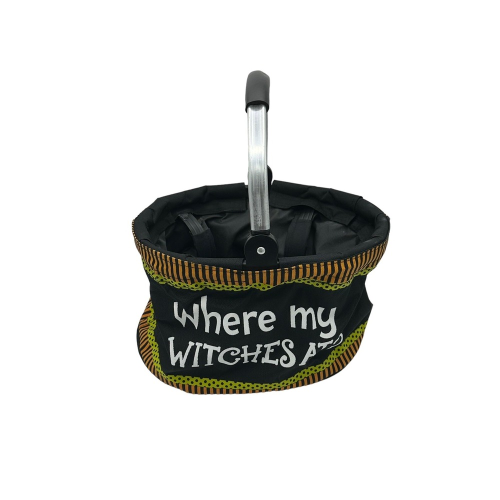 Halloween DEI Where my Witches At? Collapsable Treat Candy Bag Holiday